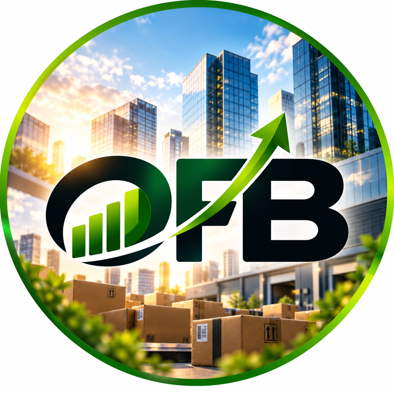 Logo OFB : croissance, commerce et logistique